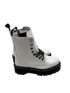 Dr. Martens Women Size 9 Jadon Lace-Up White Chunky Sole Platform Boots  Combat